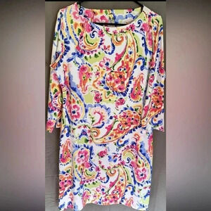 Kenny Dana Colorful Knit Dress Size Medium MINT Condition